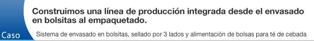 Construimos una línea de producción integrada desde el envasado en bolsitas al empaquetado.